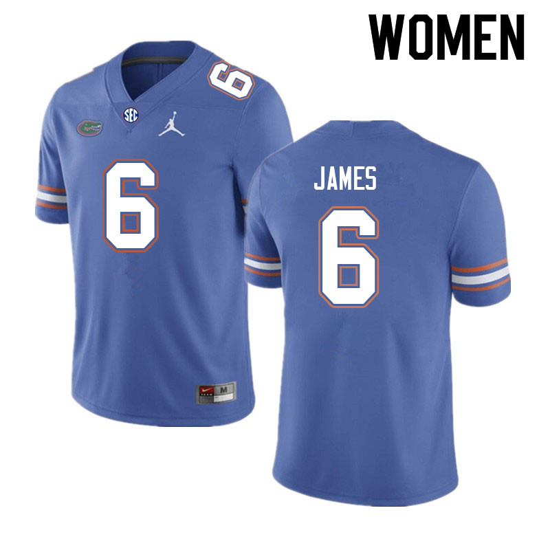 Women #6 Shemar James Florida Gators College Football Jerseys Sale-Royal - Click Image to Close